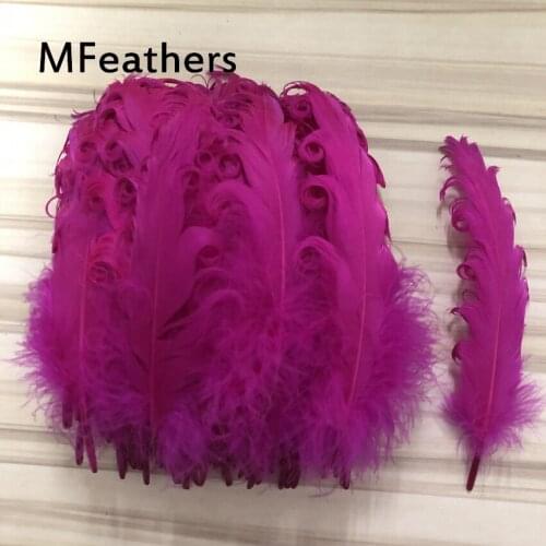100-500pcs Hot Pink Beautiful Large Goose Feathers 13-20cm / 5-8 inch High Quality DIY geese duck feather plumes