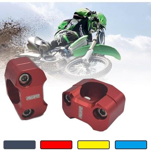 2pcs 22mm Universal Motorcycle Accessories HandleBar Handle Fat Bar Mount Clamps Riser with Bolts