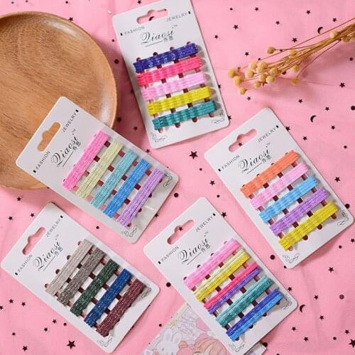 20Pcs/set New Metal Painting Barrettes Shiny Fluorescent Color Hair Clips Fashion Hair Accessories For Women Girls Headwear Set