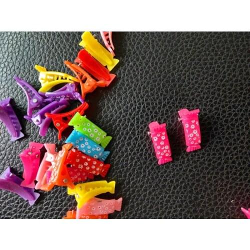 2019 Pet Cats Grooming Accessories Clips Plastic printed candy small hair clip Dog Hair Cute Hairpin Jewelry100pcs/lot