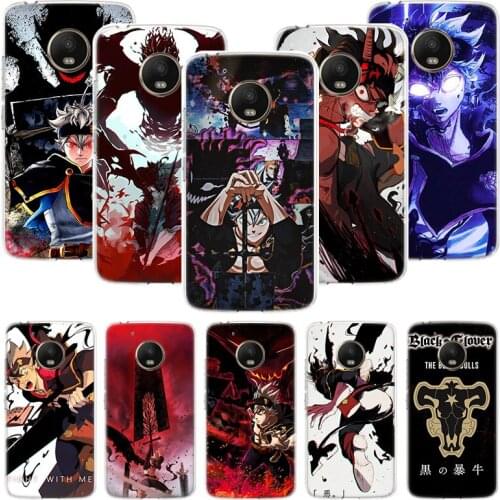 Black Clover Asta Anime Phone Case For Motorola Moto G9 G8 G7 G6 G5 E6 E5 E4 Plus Play Power One Action Macro Coque Cover Capa