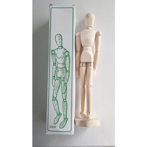 40cm Woodman comic sketch model puppet man joint wood doll 16 inches big human wooden model
