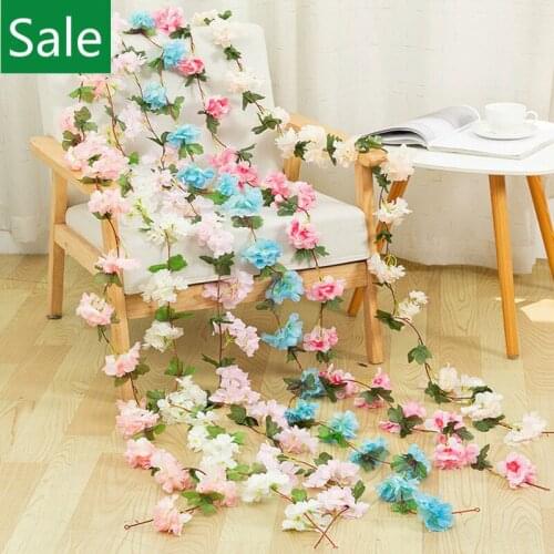 Artificial Rattan Artificial Flower Rattan Wedding Decoraton Ceiling Decoration Vine Hotel Bedroom Loft Decoration Small Flowers