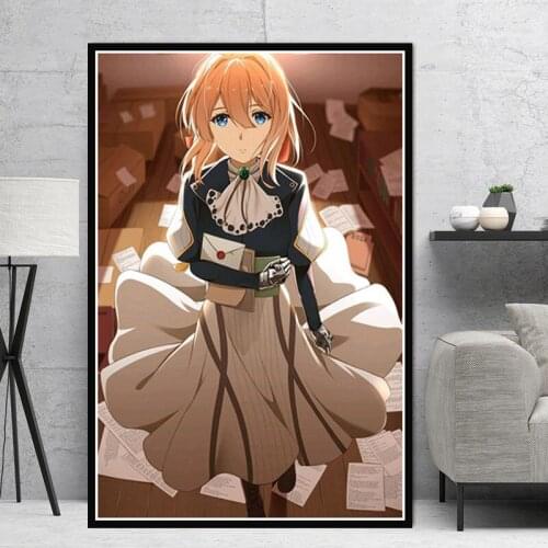 Canvas Painting Printed Home Decor Wall Art Violet Evergarden Japan Anime Modular Pictures Nordic Style Poster For Children Room