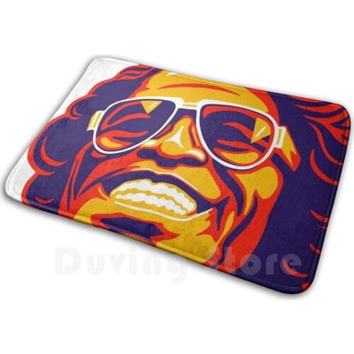 James Mat Rug Carpet Anti-Slip Floor Mats Bedroom Portrait Vector Rock Soul Brown Music Fanart Graphic Minimalist Funk Usa