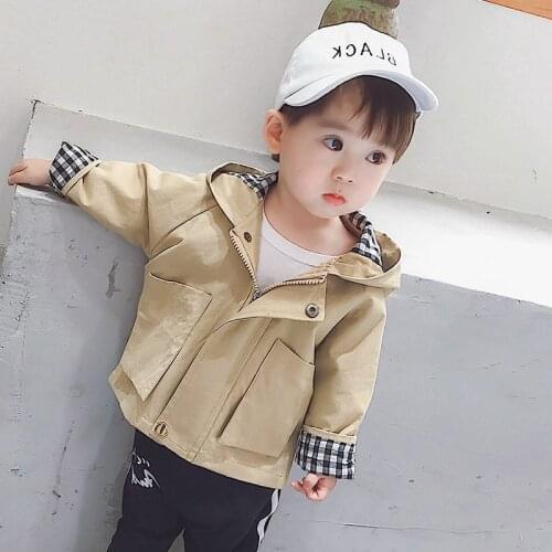 Spring and Autumn Boys' Jackets, Casual Childrens Western Style, Autumn Windbreaker Jackets, Korean Childrens Baby Tide