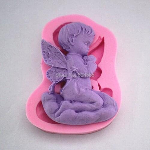 Prayed boy fondant cake molds soap chocolate mould for the kitchen baking FM203
