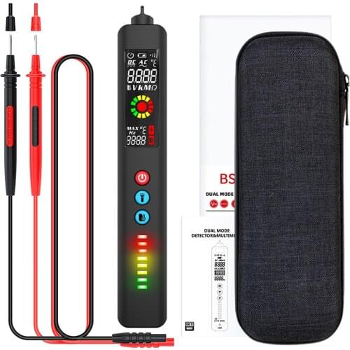 BSIDE Multimeter X2 Infrared Thermometer Flashlight Smart Voltage Detector LCD 3Modes Non Contact Live Wire Tester Gauging Tools