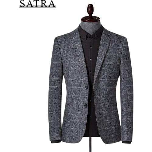 Satra 2021 new arrival high quality Business casual plaid men,mens suits casual jackets,versatile suit