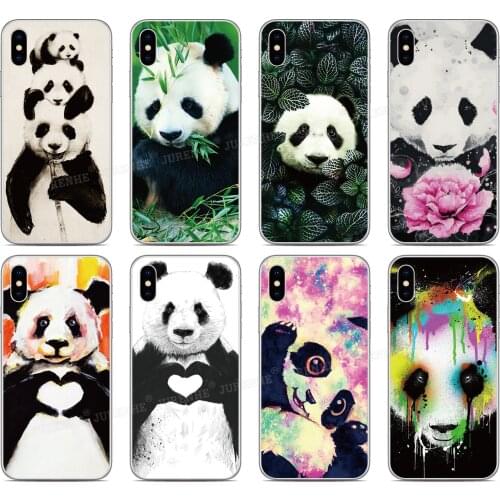 For iPhones 12 Mini 11 Pro XS Max XR X 6 7 8 Plus SE2 SE 2020 Cute Panda Soft Silicone Phone Case For iPod Touch 7 6 5 Cover