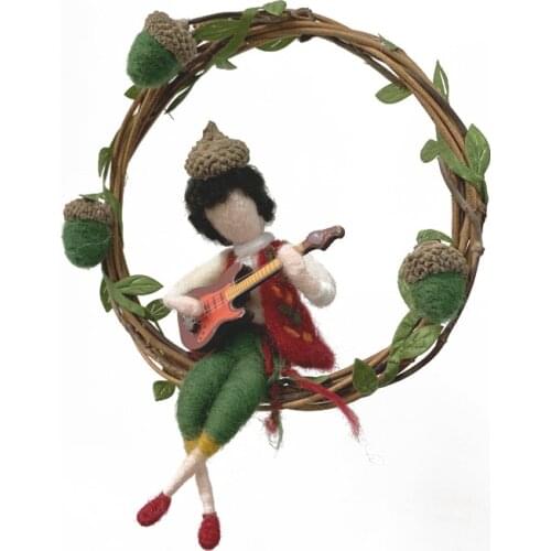 Fairy Needle Felting Kit for Beginners, 6"/15 cm Height, Elf Felting Starter Kit, Needle Felted Fairy, Felting Gift (No. 19)