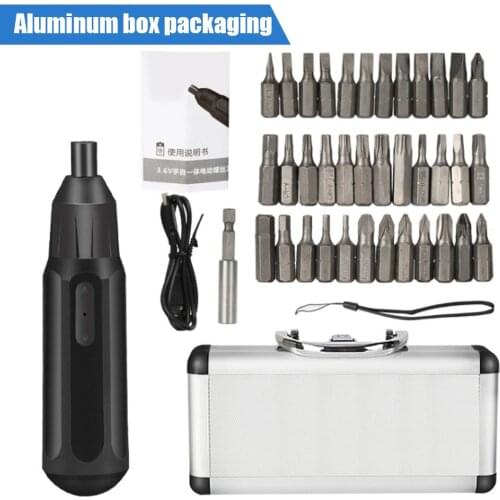3.6V Electric Screwdriver Set Repair With 2 Screw Bits Usb Rechargeable Household Cordless