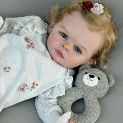 19-inch Mini Rebirth Doll Kit Simulation Soft DIY Unpainted Doll Parts