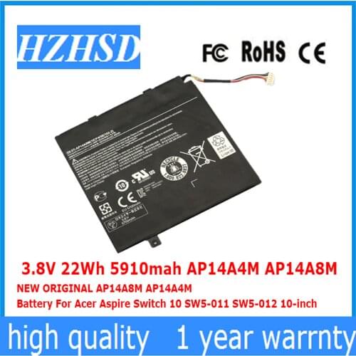 3.8V 22Wh 5910mah AP14A4M AP14A8M NEW ORIGINAL AP14A8M AP14A4M Battery For Acer Aspire Switch 10 SW5-011 SW5-012 10-inch