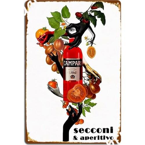 The Cordial Campari Poster Metal Plaque Club Home Poster Design Home Tin Sign Poster
