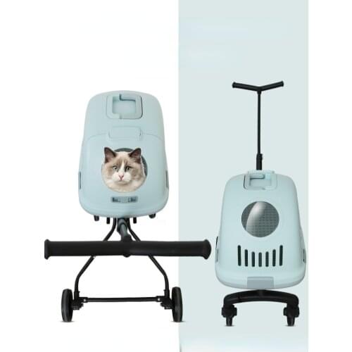GY Pet Stroller Cat Outing Stroller Portable Foldable Small Dog Dog Detachable Trolley
