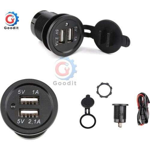 Splitter Dual USB Port Cigarette Lighter Socket Car Charger Power Adaptor 12-24V Power supply Adapter