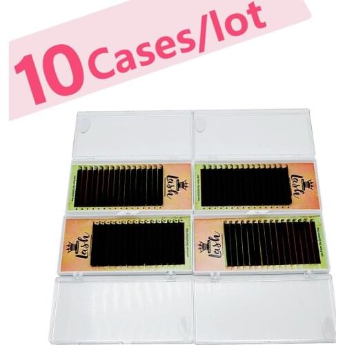 MASSCAKU 10casesEyelash Extension Faux Mink matte black eyelashes cilia eyelash extension