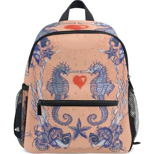 Children School Bags Boys&Girls Seahorses Backpack Orthopedic Backpacks Schoolbags Kids Primary School Backpack Kids Sac Enfant