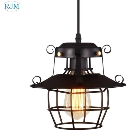 Nordic Retro Industrial Loft Pendant Lamp Vintage Creative Iron Hang Lamp Bar Restaurant Cafe LED Lighting Decorative Fixture