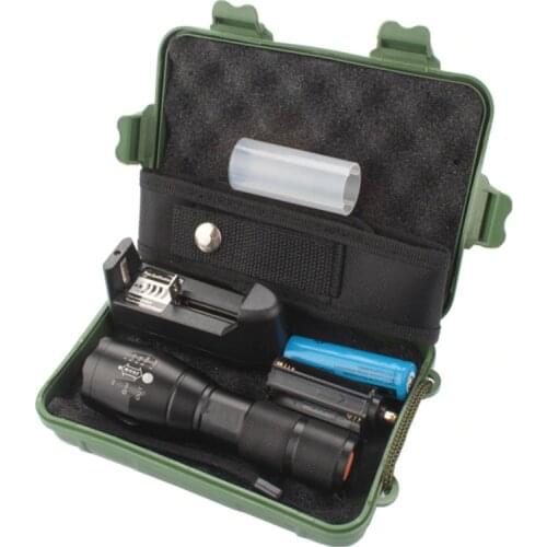 Ultrafire 18650 Flashlight XML-T6 LED Flashlight Zoomable Flash 5 Mode Torch Hunting Tactical Flashlight Waterproof lantern