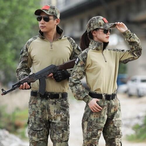 Tactical Uniform Multicam Camouflage Hunting Clothes Frog Suits US Army Combat Shirt Pants Men Training Fishing Clothing Women