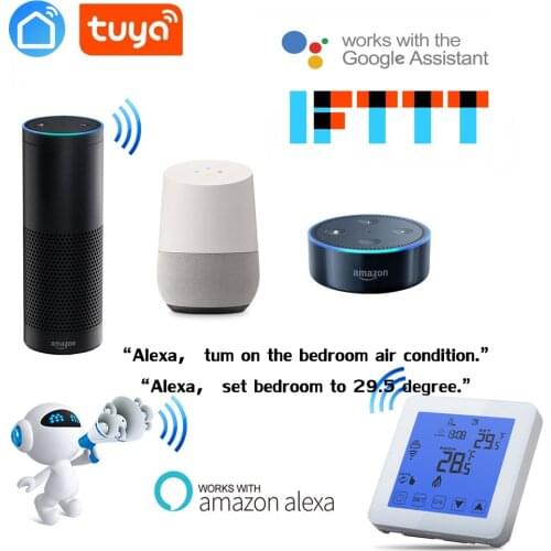 Tuya Alexa Google home voice wifi programmable thermostat thermostat for floor heating water electric heating smart home
