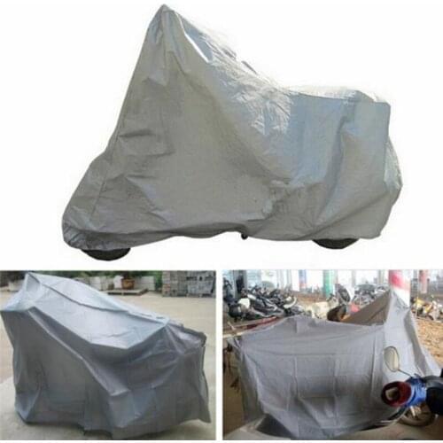 Waterproof Dustproof Breathable Breathable Full Protective Anti UV Motorcycle Covers Silver Motorcycle Hood Scooters Covers