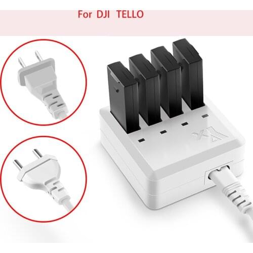 Tello Charger 4in1 Multi Battery Charging Hub for DJI tello Drone Intelligent Flight Battery Quick Charging US/EU Plug