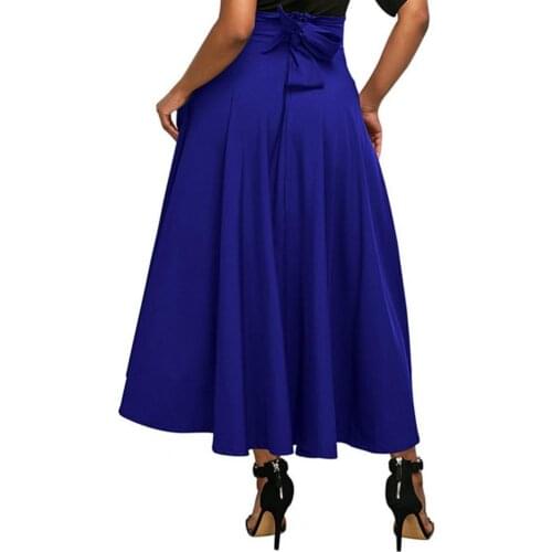 Women Skirt Vintage High Waist Side Split Women Skirt Elegant Pleated Belt Side Pockets Long Skirt Dance Skirt Women Streetwear