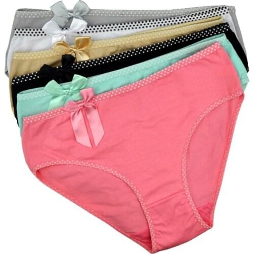 Jian Peng cotton briefs sexy underwear women solid lace Plus Size panties Ladies briefs plus size women briefs underwear