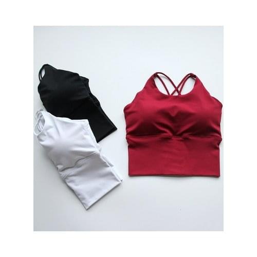 Women Yoga Sport Bra Running Fitness Gym Bra Shockproof Breathable Sweat-absorbing High Strength Bra Tops