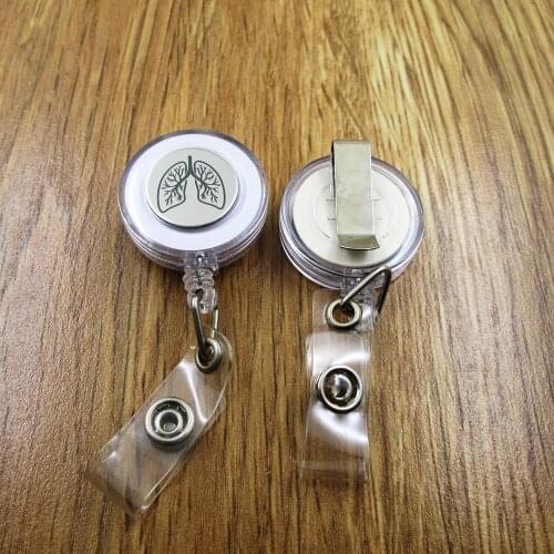 Anatomical Lungs ID Badge Reel for Docter Nurse Teacher Student retractable recoil id badge holder work fun