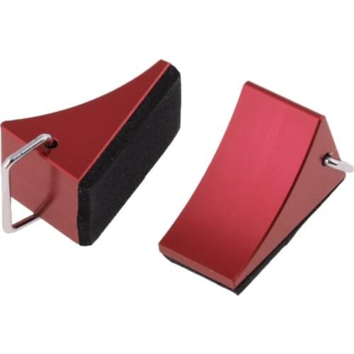 2pcs Metal Wheel Chock Tire Stopper Non Slip Trailer Truck Car Parking Block