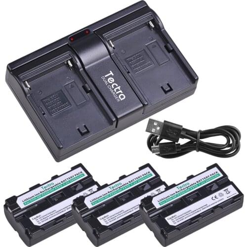 3Pcs 2600mAh NP-F550 NP-F570 Batteries for Sony CCD-SC55 CCD-TRV81 DCR-TRV210 MVC-FD81 NPF550 NPF570 Battery+Dual USB Charger