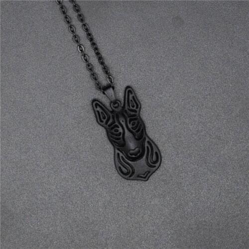 4 Colors New Bull Terrier Charm Necklace Trendy Metal Dog Jewellery Bull Terrier Pendant Necklace Women