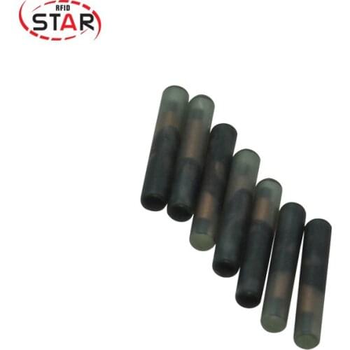 90pcs 13.56mhz RFID Animal microchip 2.12*12mm capsule dog Universal glass tag for Fish dog cat pet id idetification