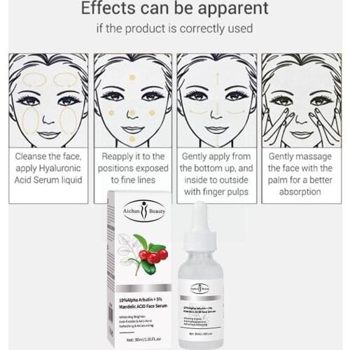 Arbutin Stock Solution Whitening Serum Brightens Skin Sodium Bleaching 30ml Dark Spot Hyaluronate Improves Pigments Decompo H1E9