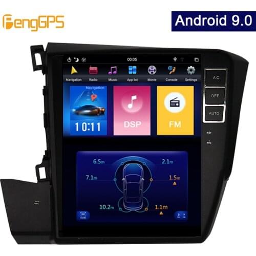 10.4“ PX-6 Android 9.0 Tesla Radio Car GPS Navigation for Honda Civic 2012-2015 Voice Control 4G+64G 1920*1080 4K Headunit Radio