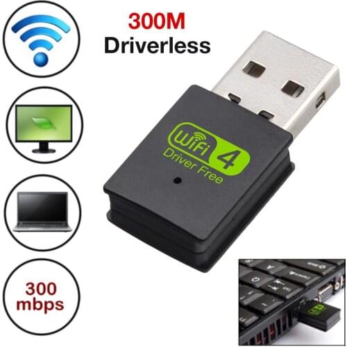 300M Driverless Wireless Network Card USB Wireless WiFi Receiver Transmitter Mini Free Drive Signal Receiver