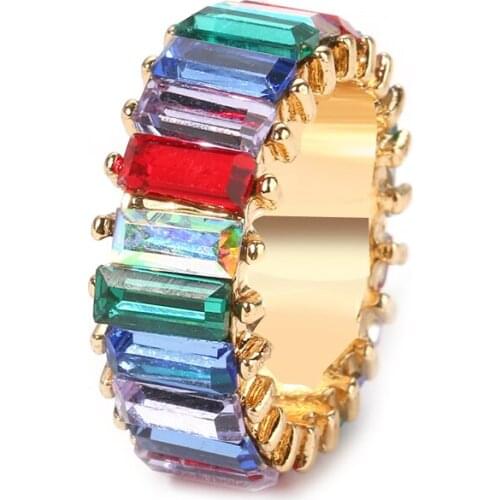 Bettyue New Arrival Shiny Gold Ring With Colorful AAA Zirconia For Female Distinctive Ornament In Fashion Party Shiny Gift