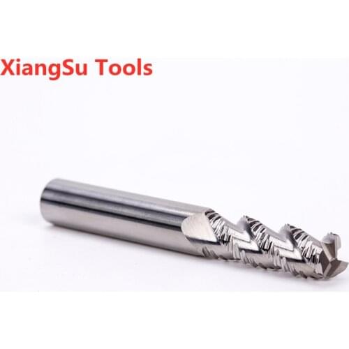 D10-D12mm 3Flutes Hrc55 Roughing Endmill CNC Router Cutter Alloy Tungsten Carbide Cutting Milling Machine Tool For Aluminum use