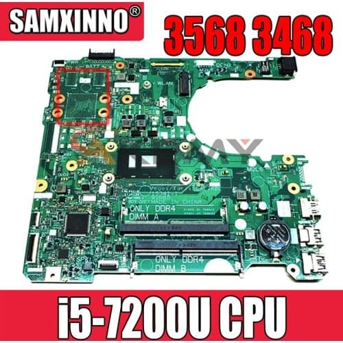 FOR Dell 3568 3468 Laptop Motherboard CN-02HKXD 02HKXD 2HKXD With SR2ZU i5-7200u DDR4 15341-1 100% fully tested