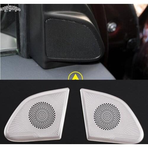 For Volvo XC60 2009-2017 accessories Car Door Loudspeaker A Column Horn decoration cover metal silver trim protection sticker
