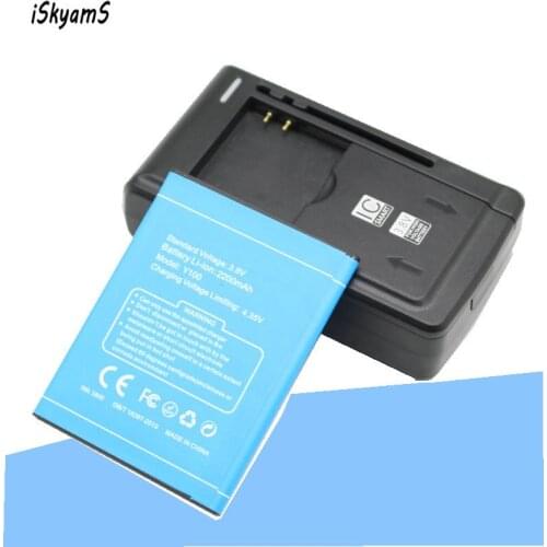 ISkyamS 1x 2200mAh High Quality Replacement Battery +Charger for Doogee Y-100 Y 100 For DOOGEE Valencia 2 Y100 Pro Batteria