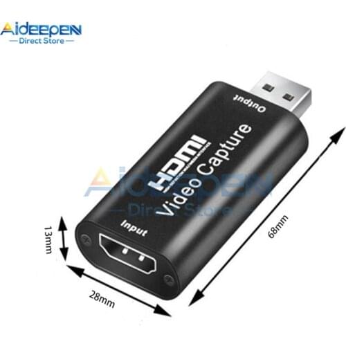4K Video Capture Card USB 3.0 USB2.0 HDMI-compatible Grabber Recorder for PS4 Game DVD Camcorder Camera Recording Live Streaming