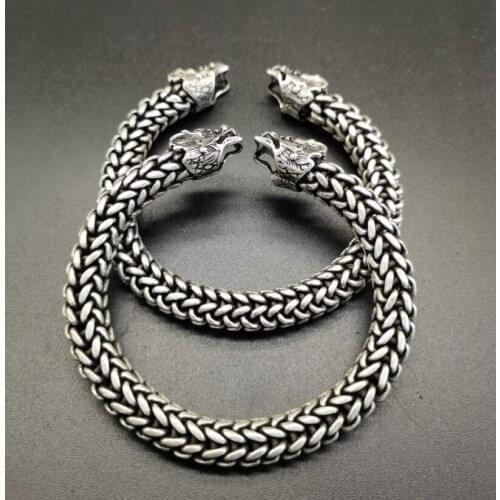 China archaize White copper bracelet A pair