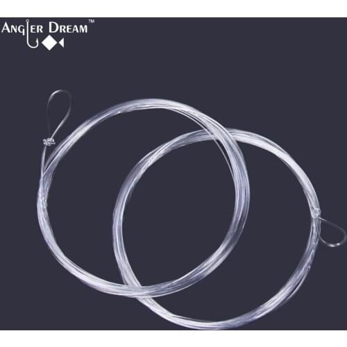 10 Pieces Tapered Leader with Loop Fly Fishing Line 7.5FT / 9FT / 12FT 0X-7X Nylon Fly Fishing Leader Clear