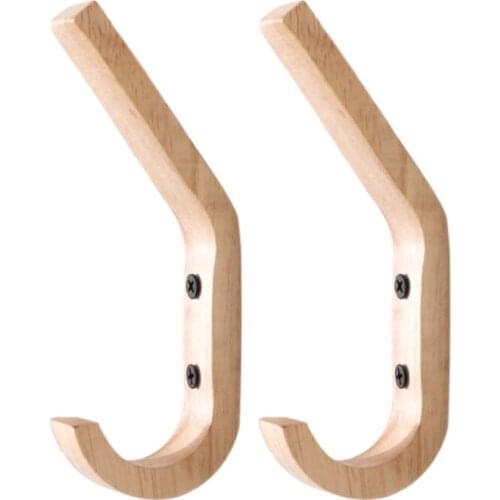 MH003 Oak Wood Creative Bathroom Hook Rack Wall Mount Multipurpose Hallway