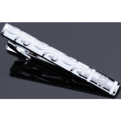 Men High Quality Tie Clips for men wedding and business party dresses men jewelry silvery white baking finish metal tie clips